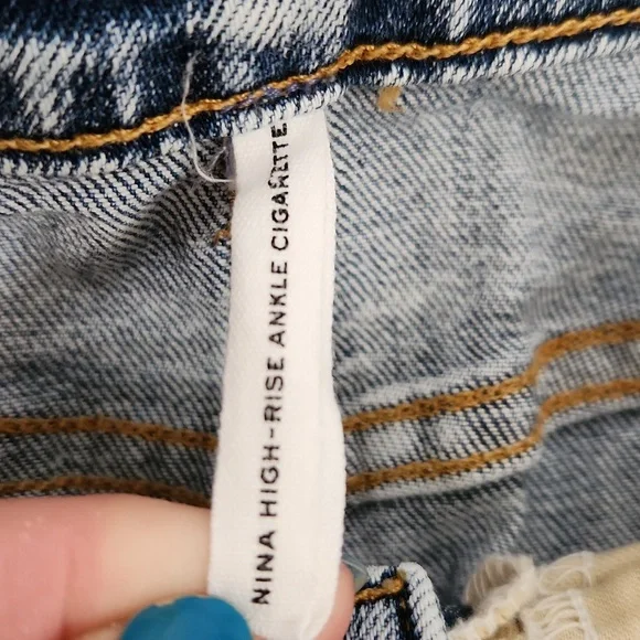 Rag & bone Nina high-rise ankle cigarette Jens size 25 color calypso1 - Picture 3 of 8